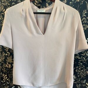 Babaton Soft Pink V-Neck Blouse